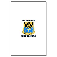 1B313R - M01 - 02 - DUI - 1st Bn - 313th Regt with Text Large Poster - Click Image to Close