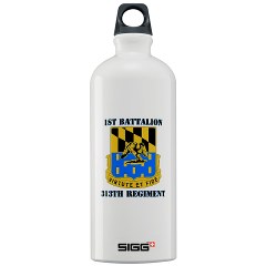 1B313R - M01 - 03 - DUI - 1st Bn - 313th Regt with Text Sigg Water Bottle 1.0L - Click Image to Close