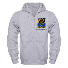 1B313R - A01 - 03 - DUI - 1st Bn - 313th Regt with Text Zip Hoodie
