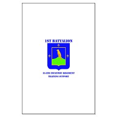 1B314ITS - M01 - 02 - DUI - 1st Battalion - 314th Infantry (TS) with Text Large Poster - Click Image to Close