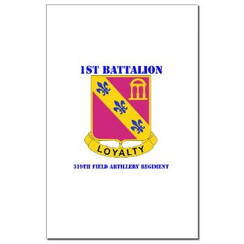 1B319AFAR - M01 - 02 - DUI - 1st Battalion - 319th Airborne FA Regt with Text - Mini Poster Print