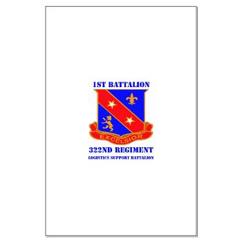 1B322RLS - M01 - 02 -DUI - 1st Bn - 322nd Regt (LS) with Text - Large Poster - Click Image to Close