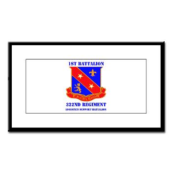 1B322RLS - M01 - 02 -DUI - 1st Bn - 322nd Regt (LS) with Text - Small Framed Print - Click Image to Close