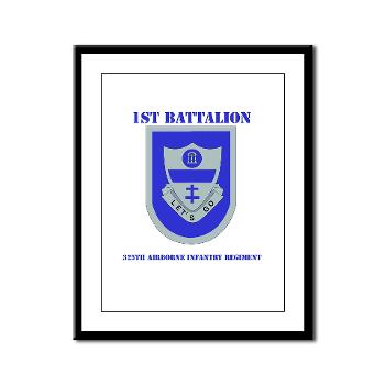 1B325AIR - M01 - 02 - DUI - 1st Bn - 325th Airborne Infantry Regt with Text - Framed Panel Print