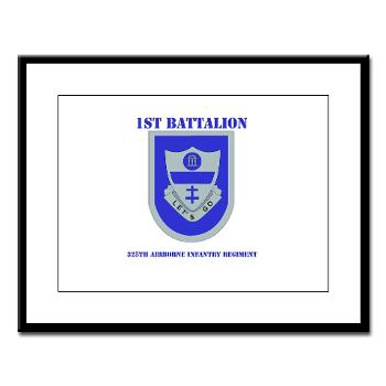 1B325AIR - M01 - 02 - DUI - 1st Bn - 325th Airborne Infantry Regt with Text - Large Framed Print