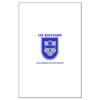 1B325AIR - M01 - 02 - DUI - 1st Bn - 325th Airborne Infantry Regt with Text - Large Poster