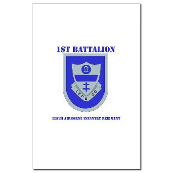 1B325AIR - M01 - 02 - DUI - 1st Bn - 325th Airborne Infantry Regt with Text - Mini Poster Print