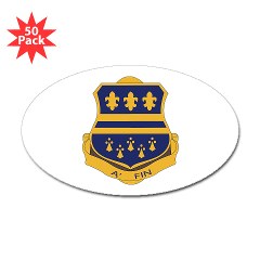 1B335I - M01 - 01 - DUI - 1st Battalion - 335th Infantry Sticker (Oval 50 pk) - Click Image to Close