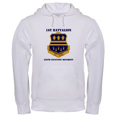 1B335I - A01 - 03 - DUI - 1st Battalion - 335th Infantry with Text Hooded Sweatshirt