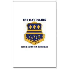 1B335I - M01 - 02 - DUI - 1st Battalion - 335th Infantry with Text Mini Poster Print