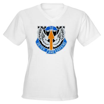 1B337AR - A01 - 04 - DUI - 1st Bn - 337th Aviation Regiment Women's V-Neck T-Shirt