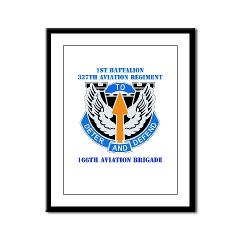 1B337AR - M01 - 02 - DUI - 1st Bn - 337th Aviation Regiment with Text Framed Panel Print - Click Image to Close