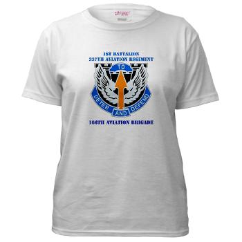 1B337AR - A01 - 04 - DUI - 1st Bn - 337th Aviation Regiment with Text Women's T-Shirt