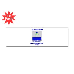 1B338RTS - M01 - 01 - DUI - 1st Bn - 338th Regt(CS/CSS) with Text Sticker (Bumper 10 pk) - Click Image to Close
