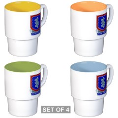 1B340IRTS - M01 - 03 - DUI - 1st Bn - 340th Regt(CS/CSS) Stackable Mug Set (4 mugs)