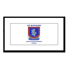 1B340IRTS - M01 - 02 - DUI - 1st Bn - 340th Regt(CS/CSS) with Text Small Framed Print - Click Image to Close