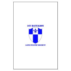 1B345IR - M01 - 02 - DUI - 1st Battalion - 345th Infantry Regiment with text Large Poster