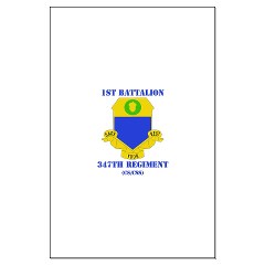 1B347RCSCSS - M01 - 02 - DUI - 1st Bn - 347th Regt CS/CSS with Text Large Poster