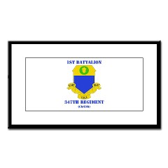1B347RCSCSS - M01 - 02 - DUI - 1st Bn - 347th Regt CS/CSS with Text Small Framed Print - Click Image to Close