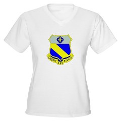 1B349R - A01 - 04 - DUI - 1st Battalion - 349th Regiment Women's V-Neck T-Shirt - Click Image to Close