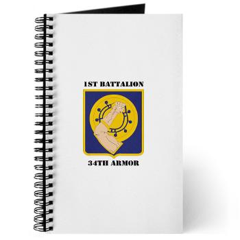 1B34A - M01 - 02 - DUI - 1st Battalion, 34th Armor with Text - Journal