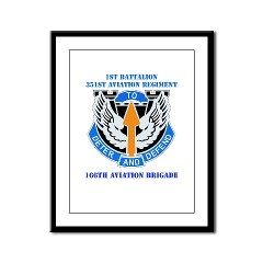 1B351AR - M01 - 02 - DUI - 1st Battalion - 351st Aviation Regiment with Text Framed Panel Print - Click Image to Close