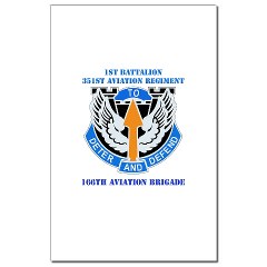 1B351AR - M01 - 02 - DUI - 1st Battalion - 351st Aviation Regiment with Text Mini Poster Print