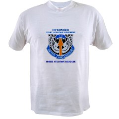 1B351AR - A01 - 04 - DUI - 1st Battalion - 351st Aviation Regiment with Text Value T-Shirt