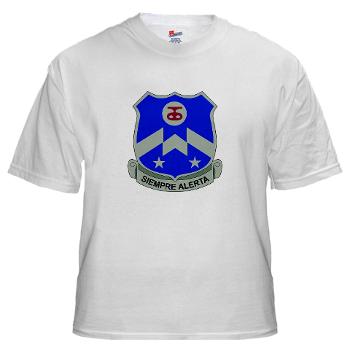 1B357IR - A01 - 04 - DUI - 1st Battalion - 357th Infantry Regiment - White T-Shirt