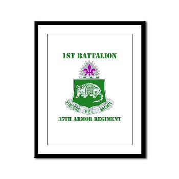 1B35AR - M01 - 02 - DUI - 1st Bn - 35th Armor Regt with Text Greeting Cards (Pk of 20)