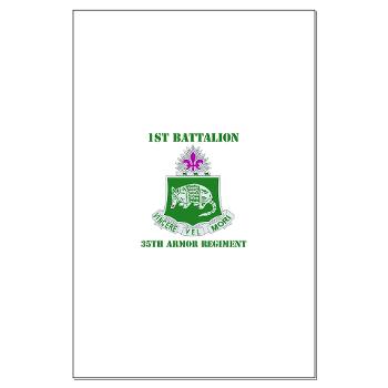 1B35AR - M01 - 02 - DUI - 1st Bn - 35th Armor Regt with Text Large Poster - Click Image to Close