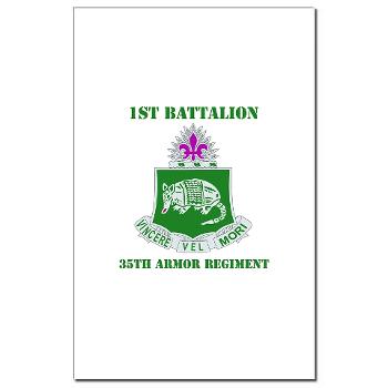 1B35AR - M01 - 02 - DUI - 1st Bn - 35th Armor Regt with Text Mini Poster Print - Click Image to Close