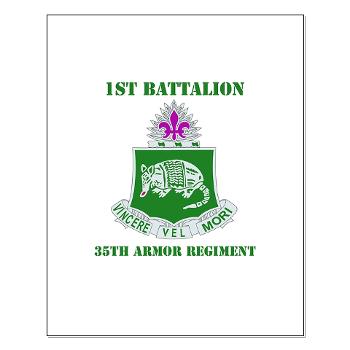 1B35AR - M01 - 02 - DUI - 1st Bn - 35th Armor Regt with Text Small Poster - Click Image to Close