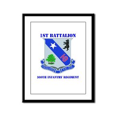 1B360R - M01 - 02 - DUI - 1st Bn - 360th Infantry Regt with Text - Framed Panel Print