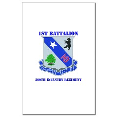 1B360R - M01 - 02 - DUI - 1st Bn - 360th Infantry Regt with Text - Mini Poster Print