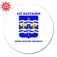 1B306R - M01 - 01 - DUI - 1st Bn - 360th Regt with Text 3" Lapel Sticker (48 pk) - Click Image to Close