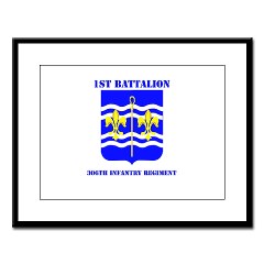 1B306R - M01 - 1st Bn - 360th Regt with Text Framed Panel Print