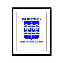 1B306R - M01 - 1st Bn - 360th Regt with Text Large Framed Print