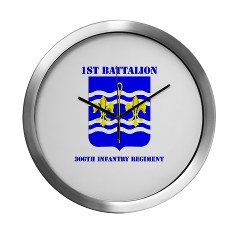 1B306R - M01 - 03 - DUI - 1st Bn - 360th Regt with Text Modern Wall Clock - Click Image to Close