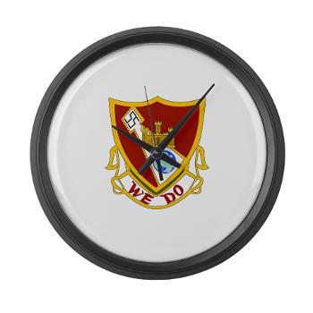 1B361R - M01 - 03 - DUI - 1st Bn - 361st Engineer Regt with text - Large Wall Clock