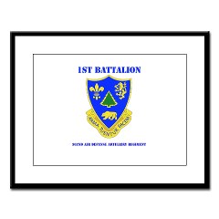 1B362R - M01 - 02 - DUI - 1st Bn - 362nd ADA Regt with Text - Large Framed Print - Click Image to Close