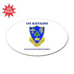 1B362R - M01 - 01 - DUI - 1st Bn - 362nd ADA Regt with Text - Sticker (Oval 50 pk) - Click Image to Close