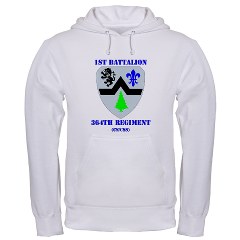 1B364R - A01 - 03 - DUI - 1st Battalion - 364th Regiment CS/ CSS with Text - Hooded Sweatshirt - Click Image to Close