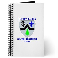 1B364R - M01 - 02 - DUI - 1st Battalion - 364th Regiment CS/ CSS with Text - Journal