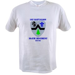 1B364R - A01 - 04 - DUI - 1st Battalion - 364th Regiment CS/ CSS with Text - Value T-Shirt