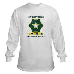 1B36IR - A01 - 03 - DUI - 1st Battalion - 36th Infantry Regiment with Text Long Sleeve T-Shirt