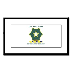 1B36IR - M01 - 02 - DUI - 1st Battalion - 36th Infantry Regiment with Text Small Framed Print - Click Image to Close