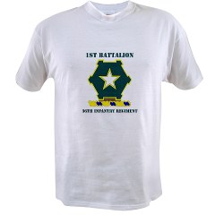 1B36IR - A01 - 04 - DUI - 1st Battalion - 36th Infantry Regiment with Text Value T-Shirt
