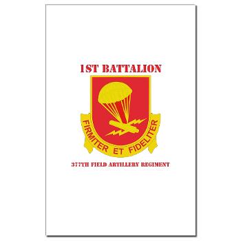 1B377FAR - M01 - 02 - DUI - 1st Bn - 377th FA Regt with Text Mini Poster Print - Click Image to Close
