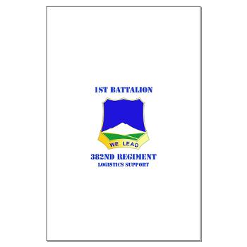 1B382RLSB - M01 - 02 - DUI - 1st Battalion - 382nd Regiment (LSB) with Text - Large Poster
